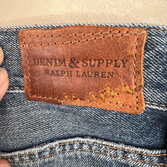 Denim & Supply Ralph Lauren Womens Denim Mini Skirt Size 28 Frayed Hem - Picture 3 of 12